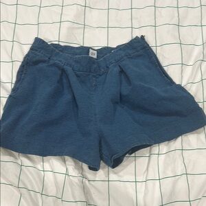 GAP High Waist Blue Shorts with Pleats